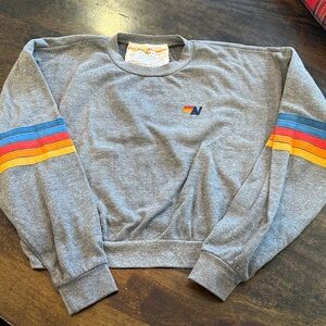 Aviator Nation Sweatshirt with Multicolor Stripes size XS
